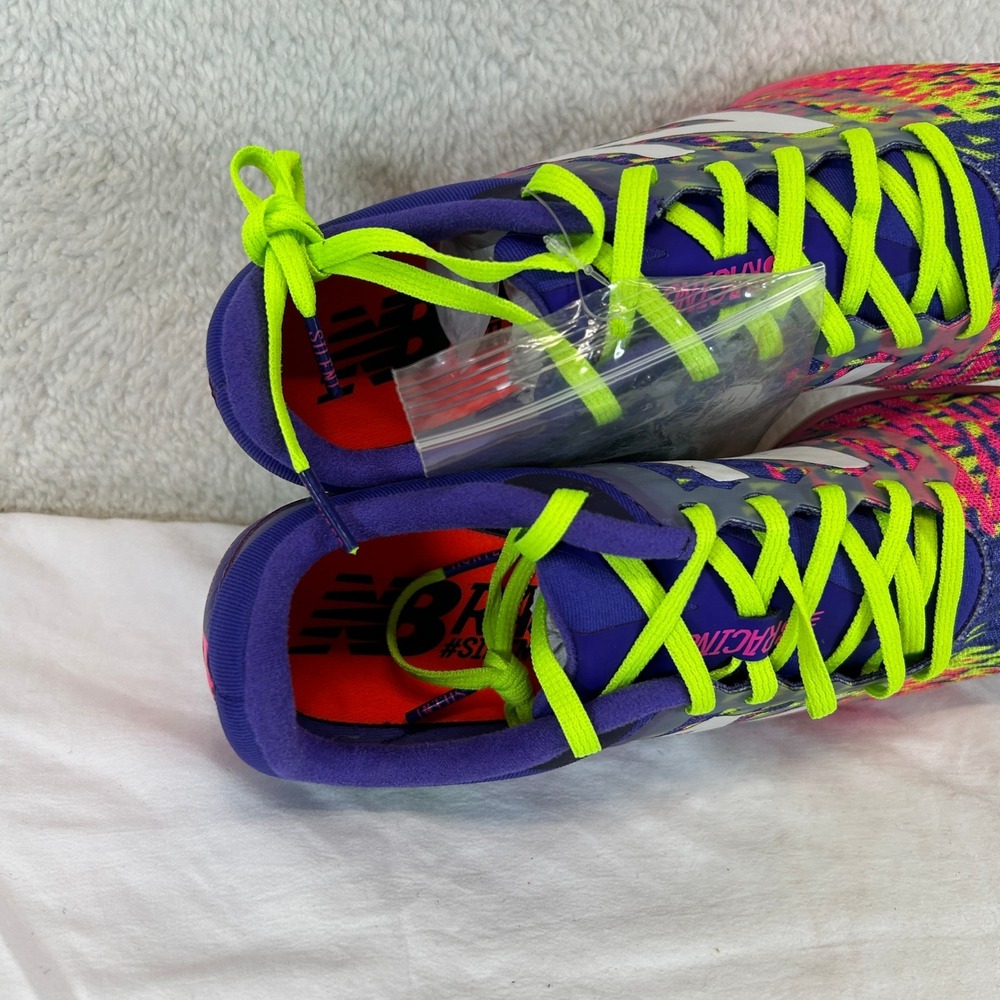New Balance MD500 P5 Womens 8 Purple Pink Yellow Track Field Racing Spikes NEW - Picture 7 of 16